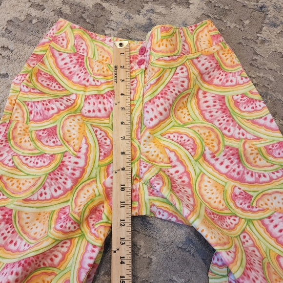 Talbots Melon Watermelon Crop Cotton Pants wome size 6 Petite 6P - Picture 8 of 16